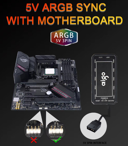 Fan Hub Controlador 8 Fan Argb 3 Pin 5v Pwm