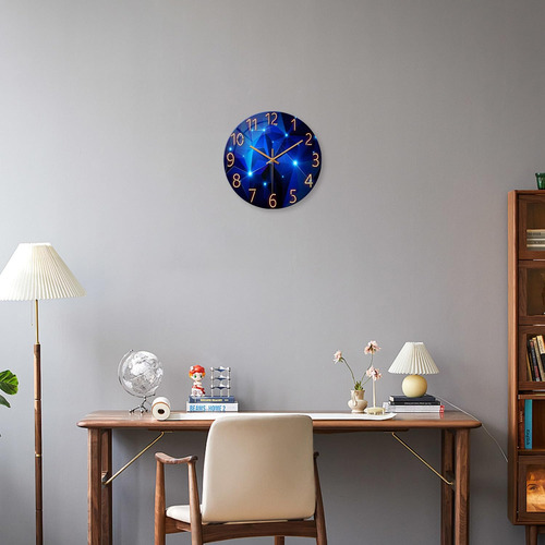 Reloj De Pared Azul Constante Para La Decoración De La Sala