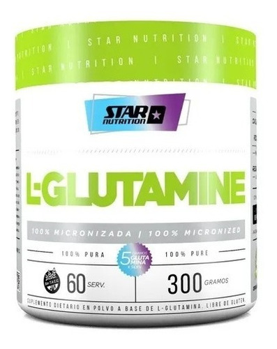 L Glutamina Star Nutrition 300 Grs 100% Pura Recuperador