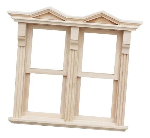 Marco De Ventana Octagonal De Madera En Miniatura De Yardwe, Accesorio DIY Para Casa De Muñecas, Decoración Para Dioramas Y Bonsáis, Detalle Realista