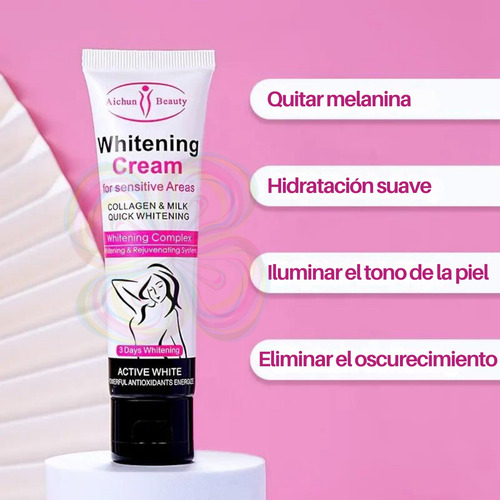 Crema Blanqueadora Con Colágeno Y Leche Aichun Beauty