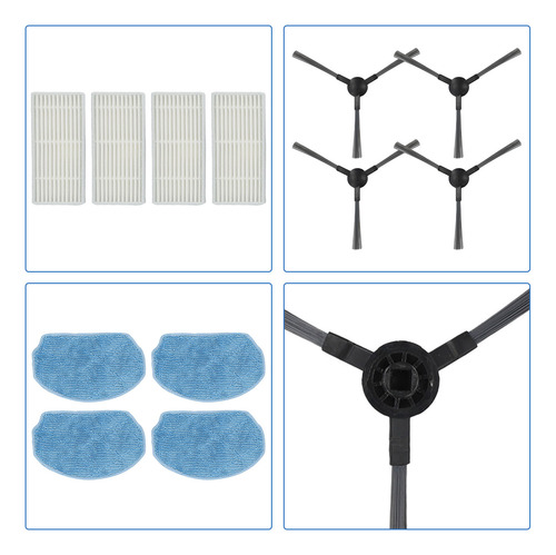 Piezas De Cepillos Laterales Para Robots, Accesorios, Filtro