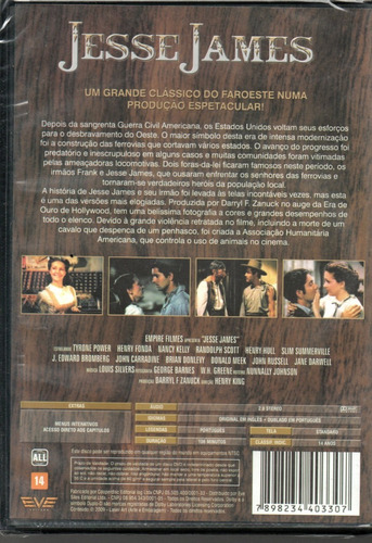 Dvd - Jesse James - Tyrone Power - Lacrado