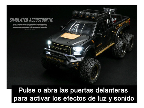 Imagen 4 de 6 de Ford Raptor F150 Tuning Edition Miniatura Metal Autos 1:28