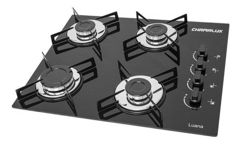 Fogão cooktop a gás Chamalux 4 Bocas preto