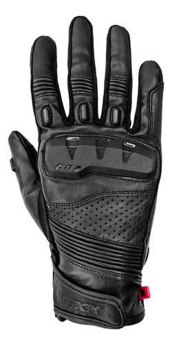 Luva Texx Panther Couro Touch Moto Motociclista Motoqueiro Cor Preto Tamanho M