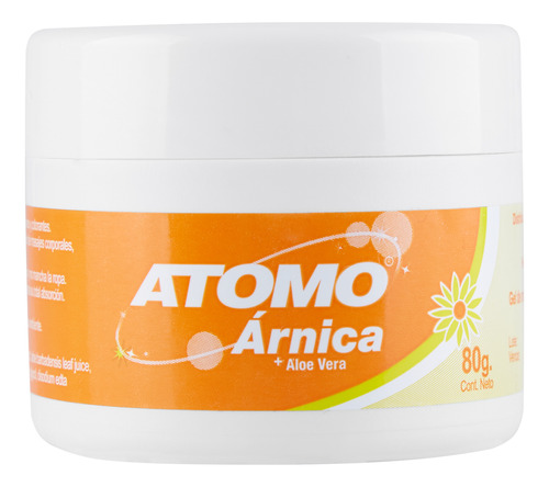 Atomo Arnica Gel Alivio Dolor Masajes Ultrasonido 80g