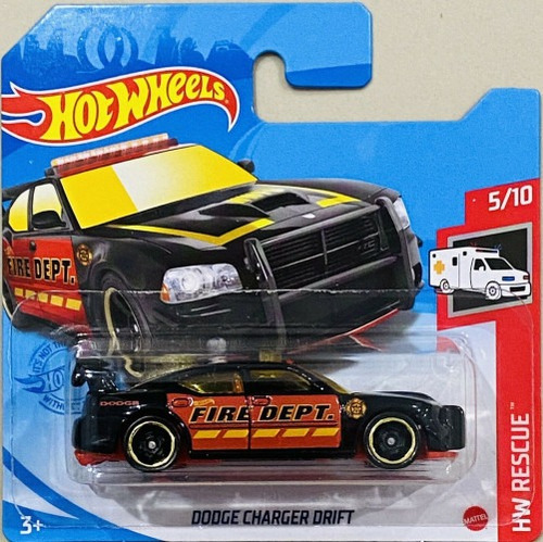 Hot Wheels # 5/10 - Dodge Charger Drift Fire - 1/64 - Gtb11