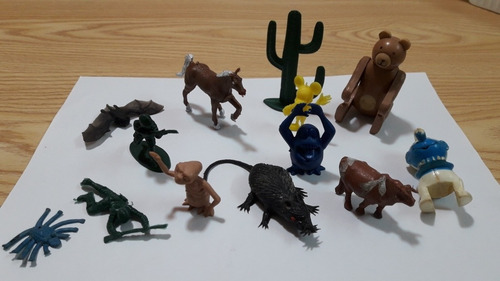 Lote X 13 Juguetes Miniaturas Antiguos Varios Animales Etc