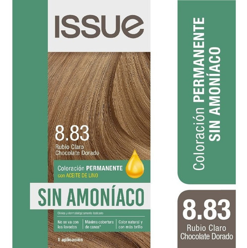 Kit Tintura Issue  SIN AMONIACO Issue tono 8.83 para cabello