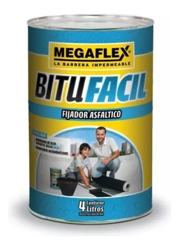 Pintura Asfaltica Secado Rapido Megaflex Bitufacil X 4lt