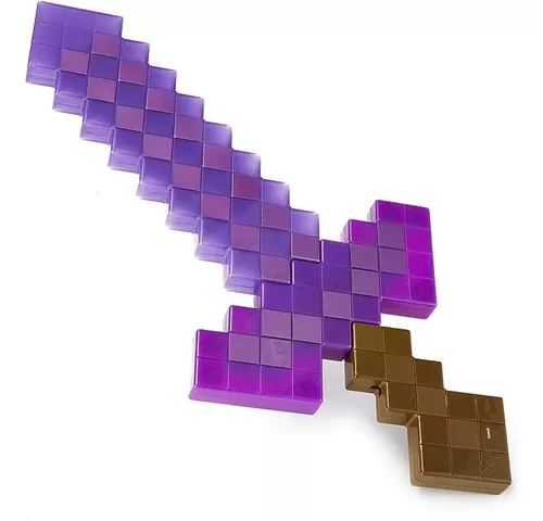 Minecraft Espada Encantada Morada Plástico Empaque Dañado
