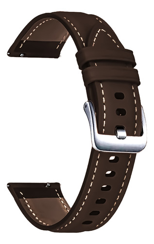 Correa 20mm Piel Luxury Costuras Para Galaxy Watch 4 5 6