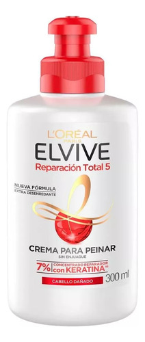 Crema Para Peinar L'oréal Paris Elvive Reparación Total 5 300ml