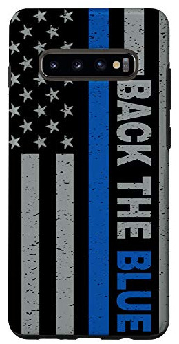 Funda Para Galaxy S10+ Thin Azul Line American Flag