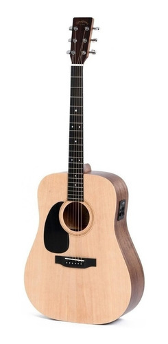 Imagen 1 de 2 de Guitarra acústica Sigma SE DMEL para zurdos natural satin