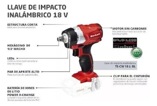 Einhell Llave De Impacto Tp-cw 18 Li Bl Solo 4510040