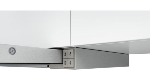 Imagen 4 de 7 de Extractor purificador de cocina Bosch Serie 4 DFT63AC50 ac. inox. empotrable 598mm x 180mm x 300.5mm plata 220V - 240V