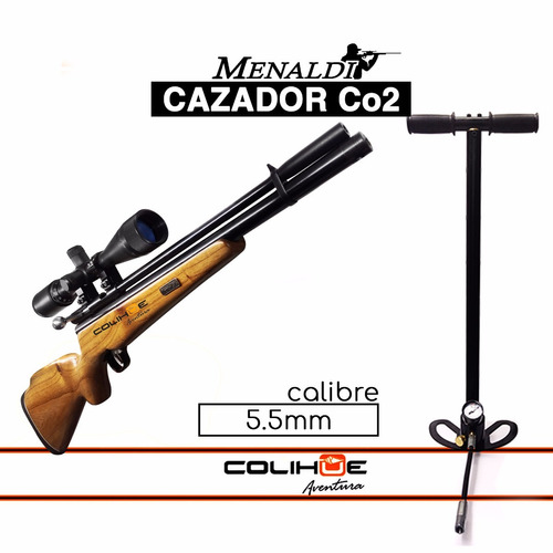 Rifle Pcp Menaldi Cazador 5,5 - Dual + Inflador Fox 300br