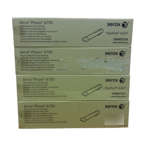 Pack 4 Toner Metered Xerox Phaser 6700 Originales