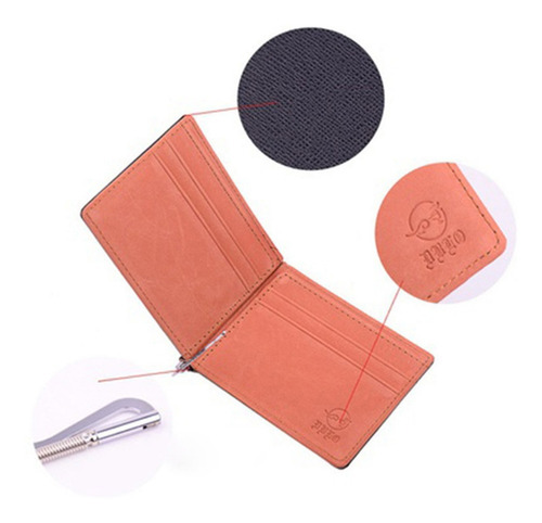 Salm Wallet Billetera Bi-fold Impermeable Con Clip Sintético