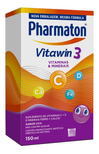 Vitawin 3 Suplemento Vitamina C + D Minerais Kids 150ml