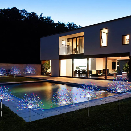Para / Luces Solares Al Aire Libre Los Fuegos Artificiales