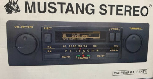 Radio De Coche Mustang Vintage / Estéreo Con Casete De Dobl