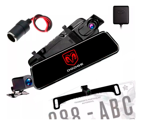 Retrovisor Dvr Dodge Camara Reversa Touch Vision Nocturna