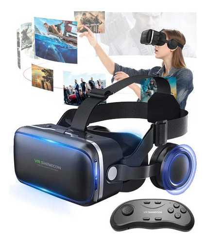 Gafas De Realidad Virtual 3d Vr Con Auriculares Y Gamep