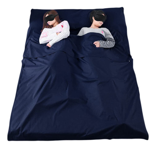 Saco De Dormir Con Forro De Alta Calidad, Cómodo Saco De D. Color Azul marino
