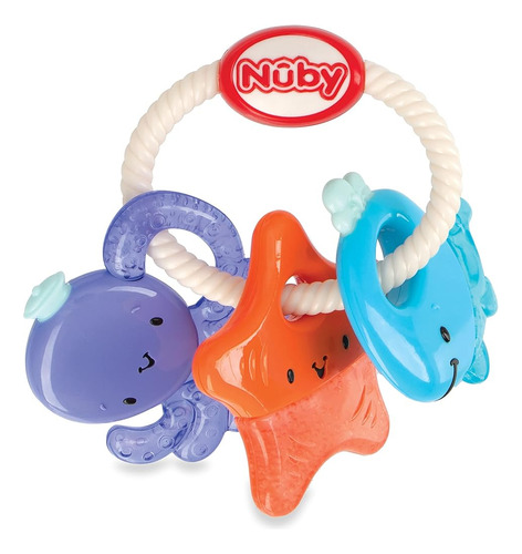 Nuby Ice Gel Icybite Sea Teether Keys, 3m