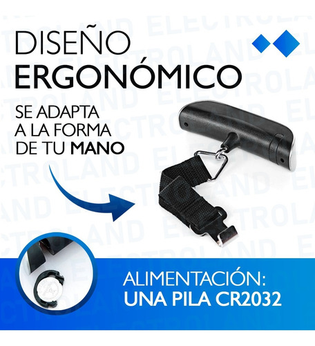Imagen 6 de 9 de Balanza Digital Portatil 10gr-50kg Viaje Valijas Equipaje