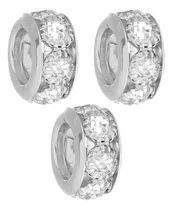 Comprar Kit 3 Berloques Separadores Strass Cristal Banhado Prata 925