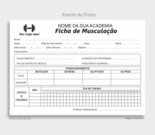 500 Fichas De Cadastro Para Treino Musculação - Academia | Parcelamento sem juros 500 Fichas De Cadastro Para Treino Musculação - Academia | Parcelamento sem juros