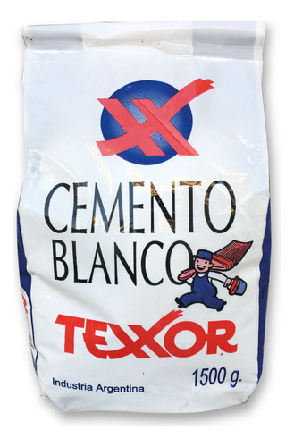 Cemento Blanco 1.5 Kg Texxor Para Primera Mano Adhesivo Imp