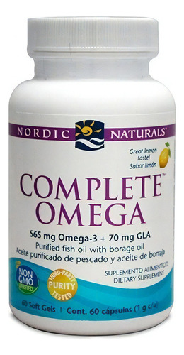 Nordic Naturals Complete Omega 3-6-9 Sabor Limón