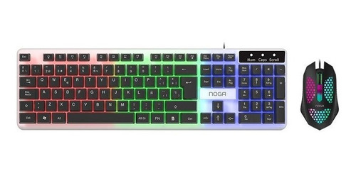 Kit Teclado + Mouse Gamer Noga Nkb-100 Retroiluminado Usb