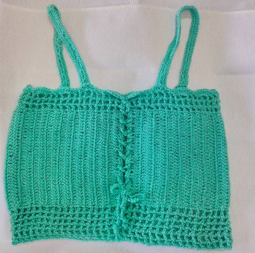 Crop Top Blusa Juvenil Tejida A Crochet Aesthetic Boho Dama