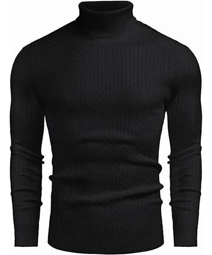 Sweater Cuello Alto Moda Comodo Hombre Invierno Tortug