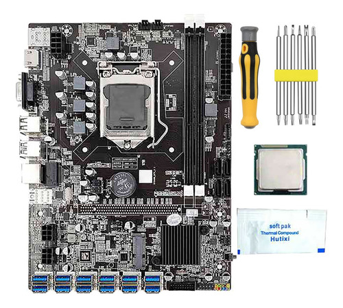 Placa Base Minera B75 Btc Con Cpu G530/g630 Y Grasa Térmica