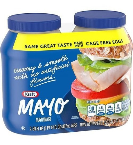 Mayonesa Kraft 2 Unds Importada Usa Nueva - g a $35