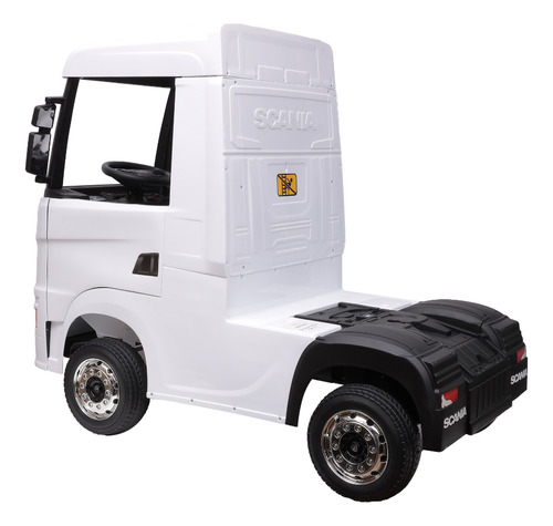 Caminhão Elétrico Infantil 12v Scania 4x4 Com Controle Cor Branco