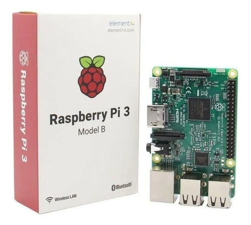 Placa Raspberry Pi 3 modelo B de 1 GB de RAM, 1,2 GHz y 64 bits