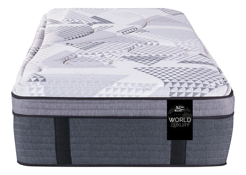 King Koil World Luxury 120 Luxury Pocket color blanco y negro 1 1/2 plaza 100cm x 190cm