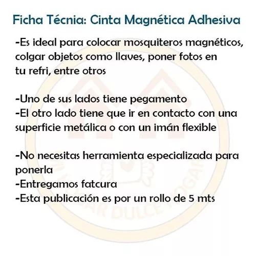 Cinta Magnética Adhesiva 5 Mts