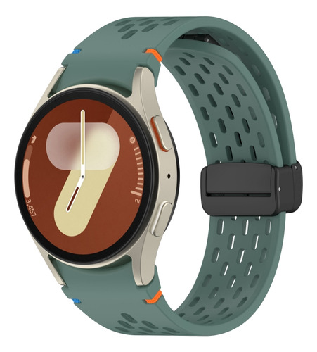 Correa De Reloj De Silicona Verde Oliva Para Samsung Galaxy