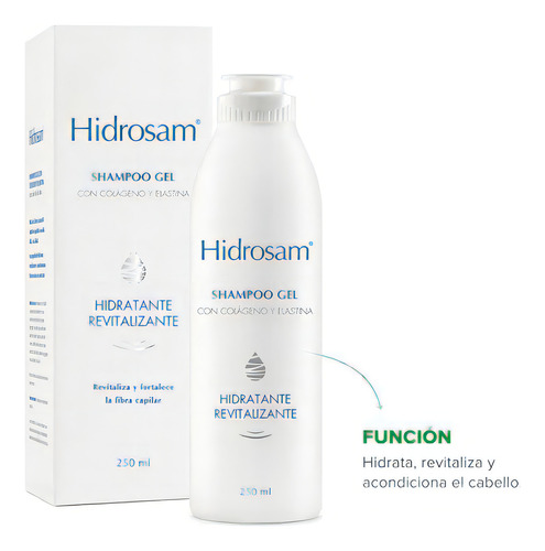 Shampoo En Gel Hidrosam Para Cabellos Frágiles X250ml
