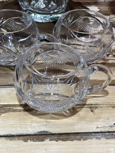 Ponchera De Cristal Antiguo Con Cucharon
