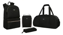 Comprar Pack Atomico Escolar Mujer Negro Rose Gold Head